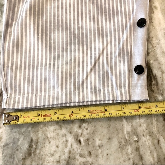 ☀️ Grey Stripe Polyester/Spandex Pants, Stretch Waist Size XL - Picture 8 of 11